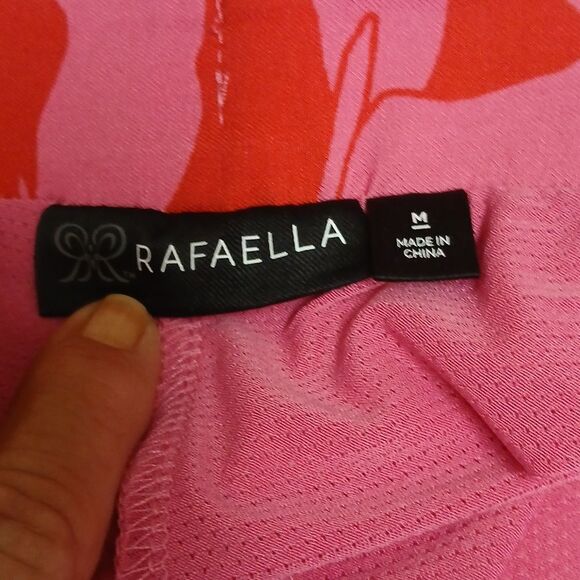 Rafaella Pink and Red Patterned Skort, Large Leaf Pattern "CARMINE ROSE" NWT  M - Picture 7 of 10